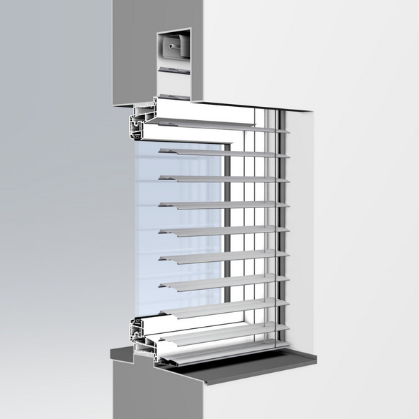 Lamellenstoren - Ausführung Sturzmontage